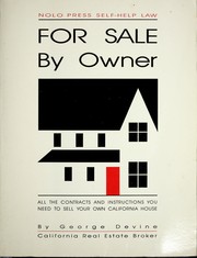 Cover of: For sale by owner by George Devine, George Devine