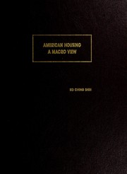 Cover of: American housing, a macro view