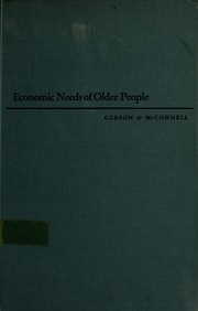 Cover of: Economic needs of older people.