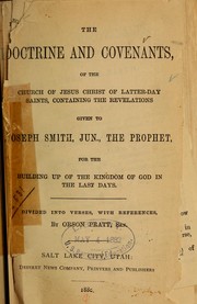 Cover of: The doctrine and covenants, of the Church of Jesus Christ of Latter-day Saints