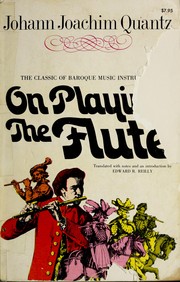 Cover of: On playing the flute by Johann Joachim Quantz