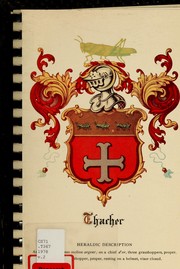 Cover of: Thomas Thacher, 1620-1678, Boston branch, progenitors and descendants