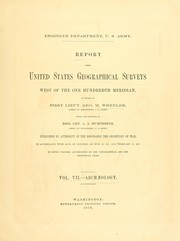 Cover of: Reports upon archaeological and ethnological collections from vicinity of Santa Barbara, California, and from ruined pueblos of Arizona and New Mexico, and certain interior tribes