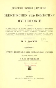 Cover of: Ausführliches Lexikon der griechischen und römischen Mythologie. by Wilhelm Heinrich Roscher