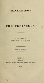 Cover of: Recollections of the Peninsula