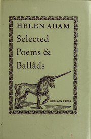 Cover of: Selected poems & ballads by Helen Adam