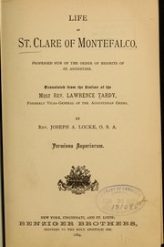 Cover of: Vita di Santa Chiara di Montefalco dell' Ordine degli eremiti di S. Agostino
