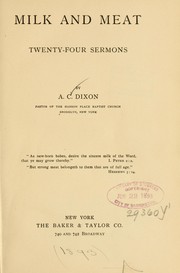 Cover of: Milk and meat, twenty-four sermons