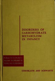 Cover of: Disorders of carbohydrate metabolism in infancy