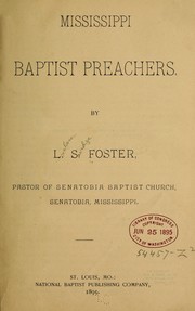Cover of: Mississippi Baptist preachers by Foster, L. S.