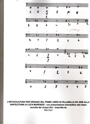 L'INTAVOLATURA PER ORGANO DEL PRIMO LIBRO DI VILLANELLE ED ARIE ALLA NAPOLETANA di LUCA MARENZIO by Rita Ferri