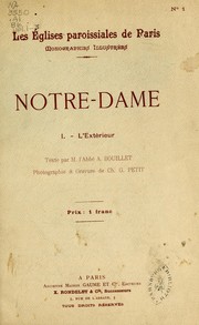 Cover of: Les Eglises paroissiales de Paris: monographies illustrées