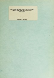 Cover of: Expectancy theory