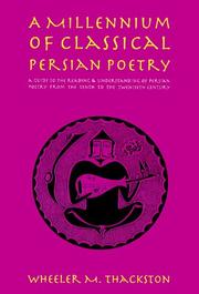 Cover of: A millennium of classical Persian poetry by W. M. Thackston