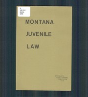 Cover of: Montana juvenile law