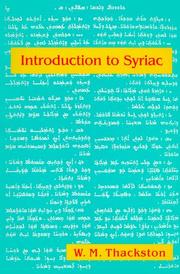 Introduction to Syriac by Wheeler M. Thackston