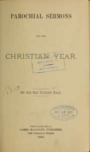 Cover of: Parochial sermons for the Christian year