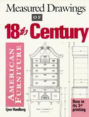 Cover of: Measured drawings of eighteenth century American furniture