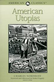 Cover of: American utopias by Charles Nordhoff