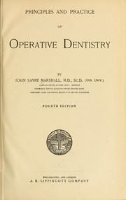 Cover of: Principles and practice of operative dentistry