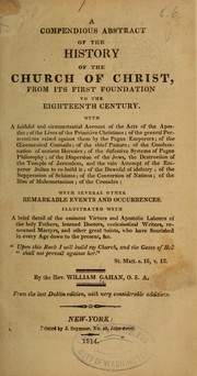 Cover of: A compendious abstract of the history of the church of Christ