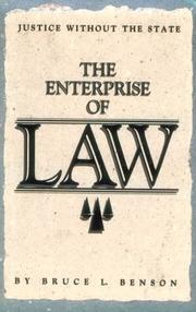 Cover of: The enterprise of law: justice without the state