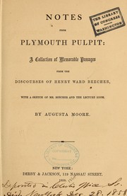 Cover of: Notes from Plymouth pulpit by Henry Ward Beecher