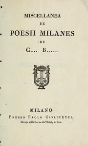 Miscellanea de poesii milanes by Carlo Bellati