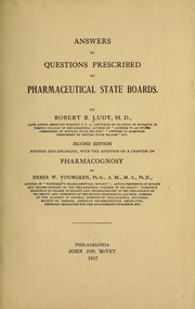 Cover of: Answers to questions prescribed by pharmaceutical state boards