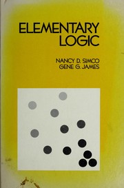Cover of: Elementary logic by Nancy D. Simco
