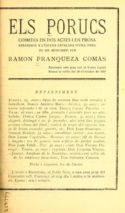 Cover of: Els porucs: comèdia en dos actes i en prosa : arranjada a l'escena catalana d'una obra de Mr. Moncrief