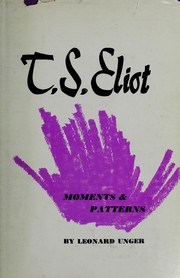 Cover of: T. S. Eliot by Leonard Unger