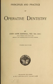 Cover of: Principles and practice of operative dentistry