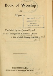 Cover of: Book of worship, with hymns