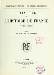 Cover of: Catalogue de l'histoire de France \