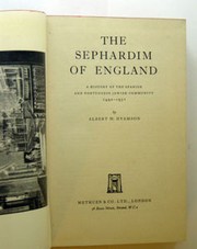 The Sephardim of England by Albert Montefiore Hyamson