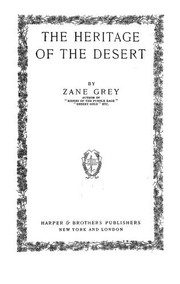 Cover of: The heritage of the desert by Zane Grey