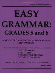 Cover of: Easy Grammar: Grades 5 & 6 (teacher's edition)