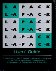 Lapack Users' Guide/Includes a Quick Reference Guide by E. Anderson
