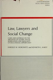 Cover of: Law, lawyers, and social change by Harold W. Horowitz