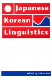 Cover of: Japanese/Korean Linguistics, Volume 1 (Center for the Study of Language and Information - Lecture Notes)