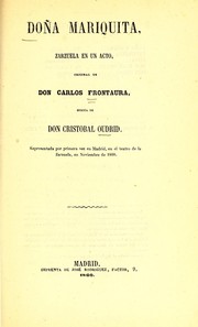 Cover of: Doña Mariquita: zarzuela en un acto