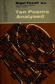 Cover of: Ten poems analysed. by Nigel Foxell