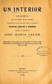 Cover of: Un interior: comedia en un acto y en prosa