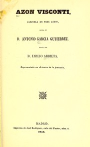 Cover of: Azon Visconti: zarzuela en tres actos