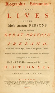 Biographia Britannica by Pre-1801 Imprint Collection (Library of Congress)