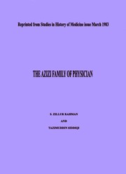 Cover of: Taz̲kirah-yi k̲h̲āndān-i ʻAzīzī: The Azizi Family of Physician