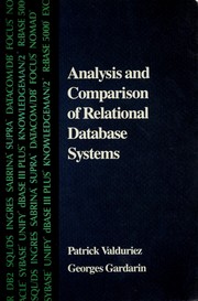 Cover of: Analysis and comparison of relational database systems