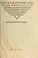 Cover of: Declaration faicte par Monsieur le Prince de Condé, pour monstrer les raisons qui l'ont contrainct d'entreprendre la defense de l'authorité du Roy, du gouuernement de la Royne, & du repos de ce Royaume