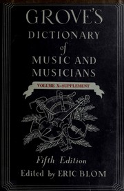 Cover of: Grove's dictionary of music and musicians. by Sir George Grove